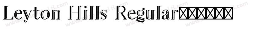 Leyton Hills Regular字体转换